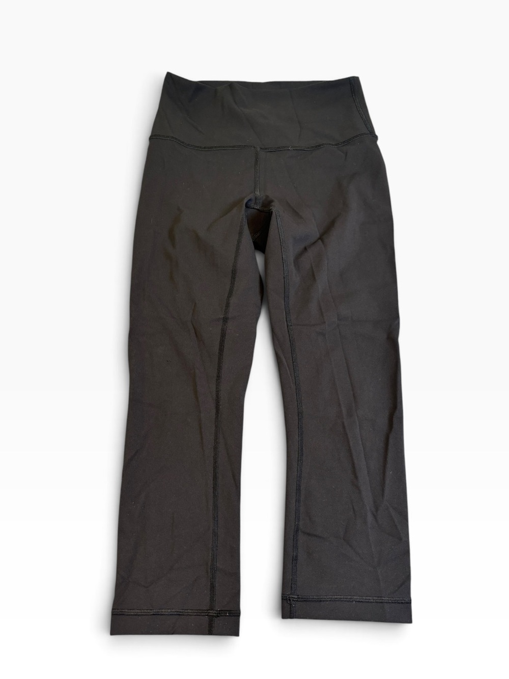🖤 Lululemon Black Cropped Yoga Leggings Capri Pants Size 4 19” Inseam EUC